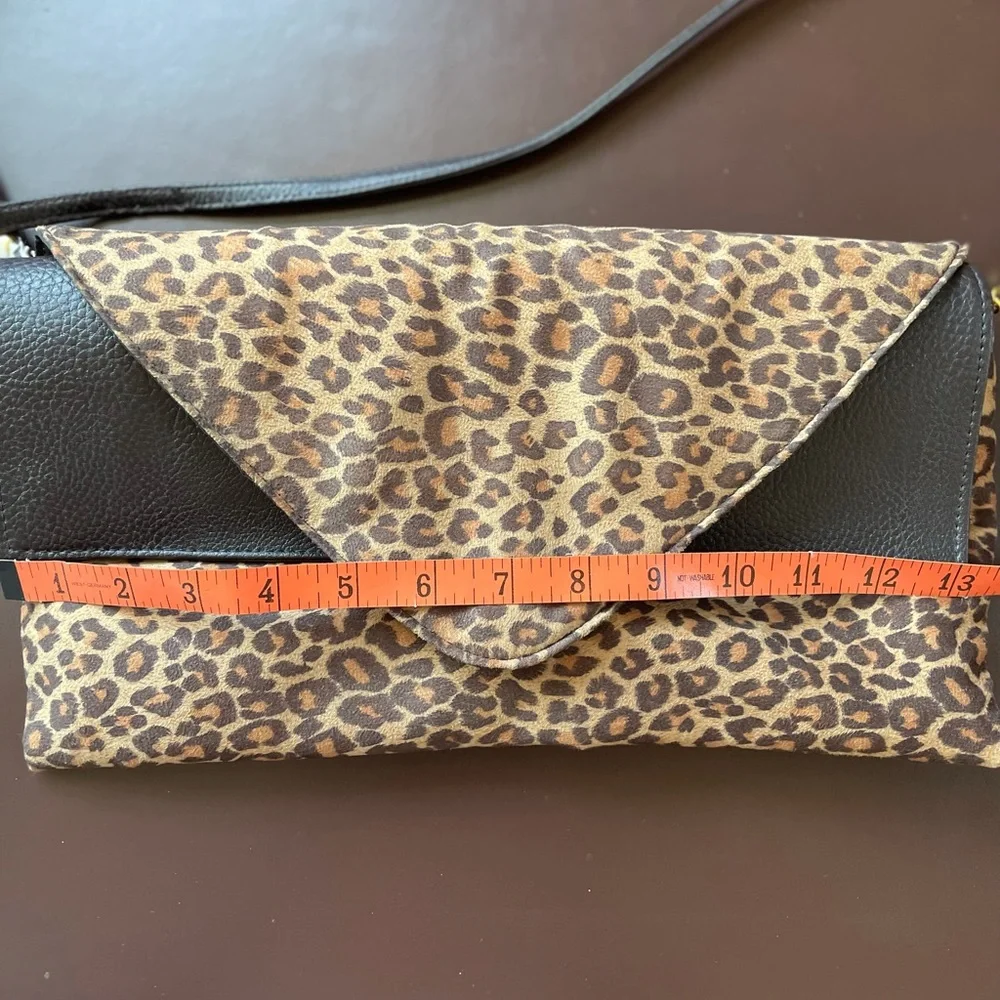 Braciano Brown Animal Print Flap Purse  - NWT
